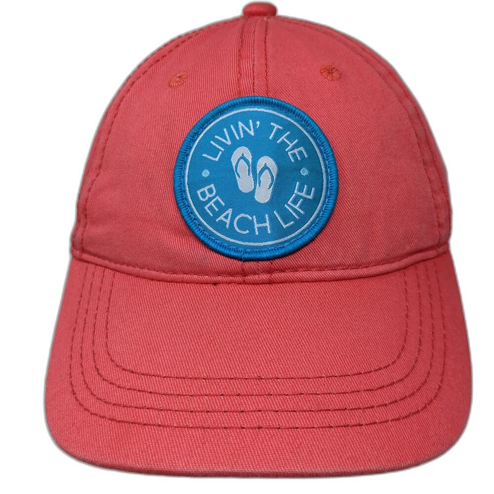 We People Pink Baseball Cap One Size Beach Life Patch Slideback Hat Flip Flops